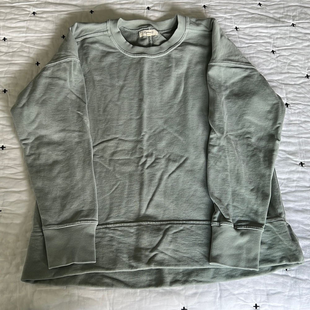 Madewell sweatshirt. Washed turquoise color. Size S